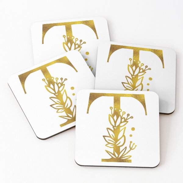 Item preview, Gold Floral Monogram T designed and sold by Amy Olsen.