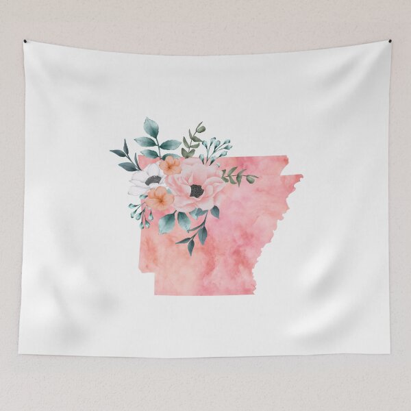 Item preview, Arkansas Pink Floral Watercolor designed and sold by randrgiftshop.