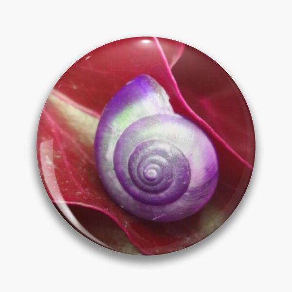 Item preview, Spiral Purple Snail Shell on a Red Leaf designed and sold by hearthearts.