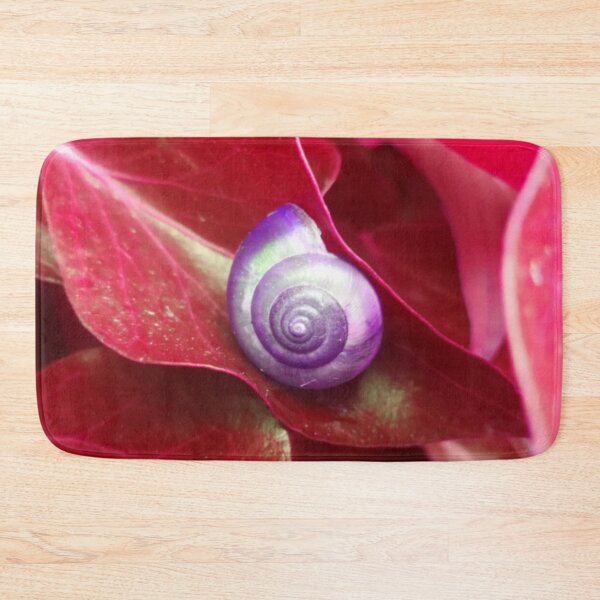 Item preview, Spiral Purple Snail Shell on a Red Leaf designed and sold by hearthearts.
