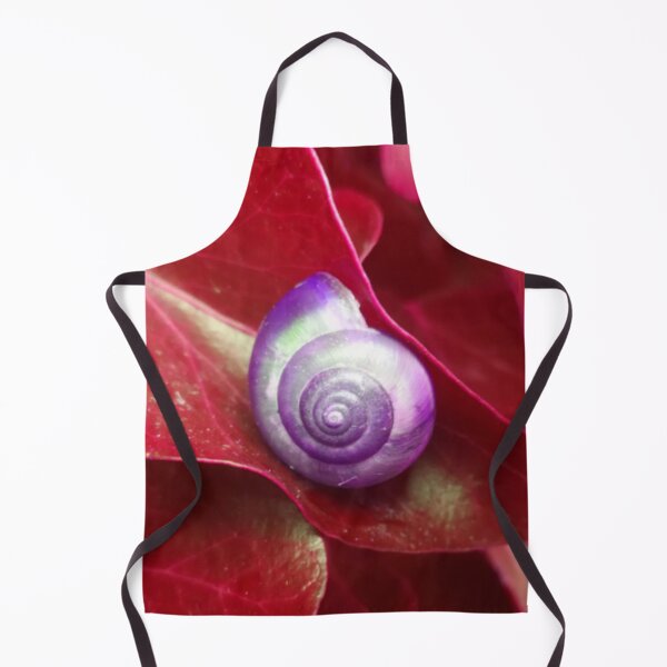 Item preview, Spiral Purple Snail Shell on a Red Leaf designed and sold by hearthearts.