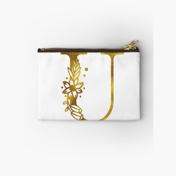 Aperçu de l'œuvre Monogramme floral doré U créée et vendue par Amy Olsen.