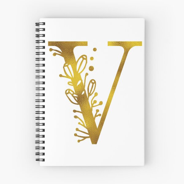 Item preview, Gold Floral Monogram V designed and sold by Amy Olsen.