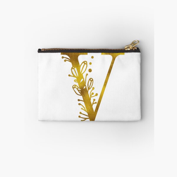 Artikelvorschau, Goldblumenmonogramm V. entworfen und verkauft von Amy Olsen.