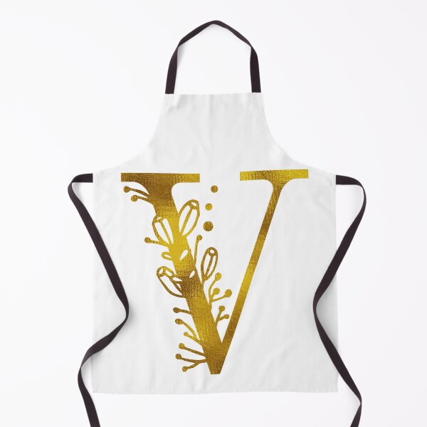 Item preview, Gold Floral Monogram V designed and sold by Amy Olsen.