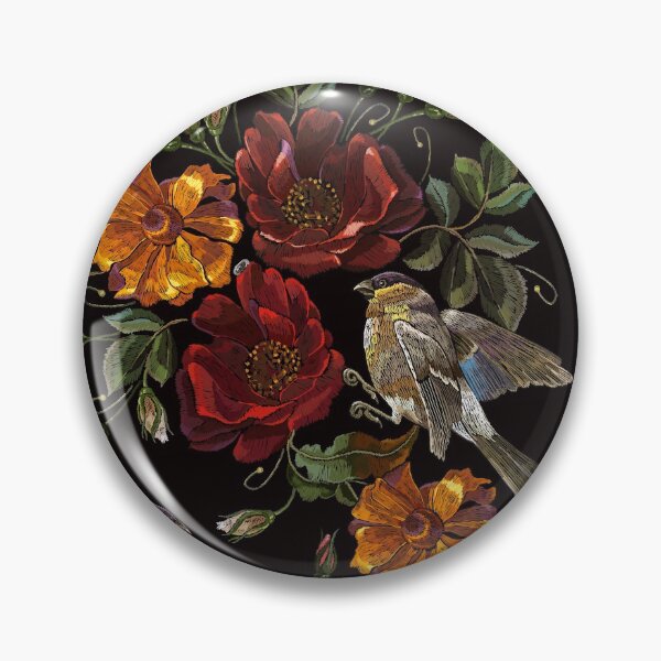 Item preview, Roses, birds and calendula flowers designed and sold by matrioshka.