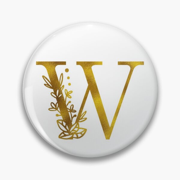 Item preview, Gold Floral Monogram W designed and sold by Amy Olsen.