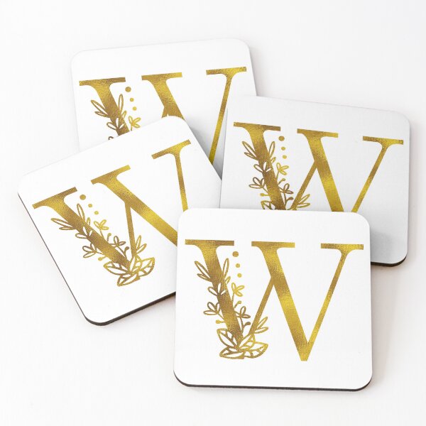 Item preview, Gold Floral Monogram W designed and sold by Amy Olsen.