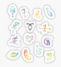 watercolor runes Sticker