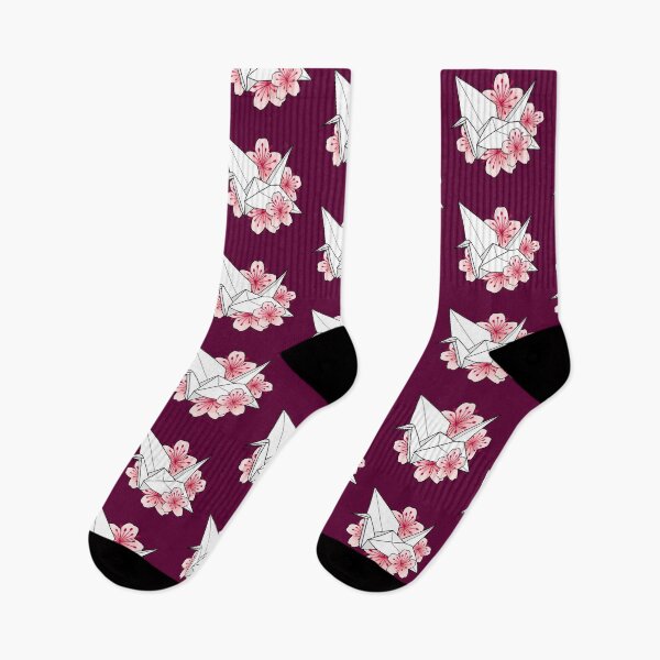 Item preview, Origami Crane with Cherry Blossoms designed and sold by puppiesonabus.