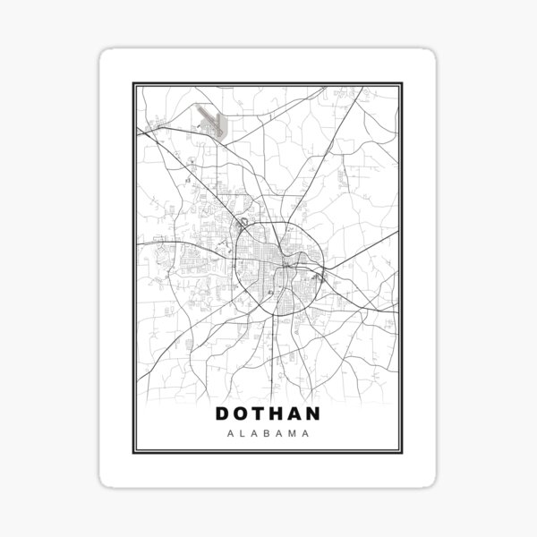 Dothan Map Sticker