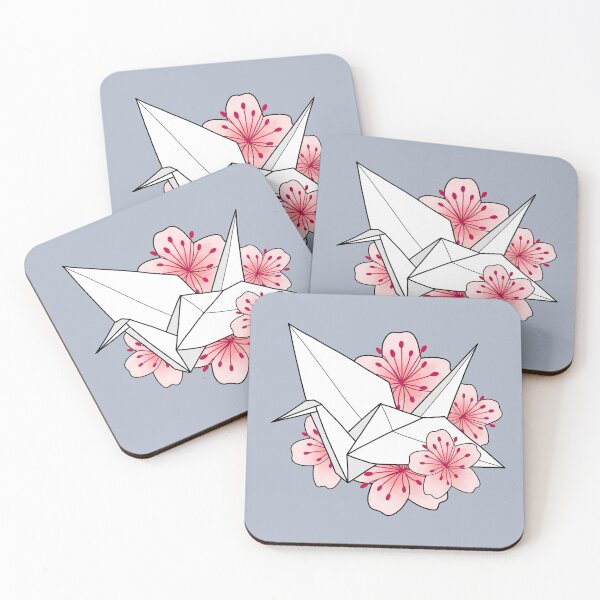 Item preview, Origami Crane with Cherry Blossoms designed and sold by Hakuna Ricotta.