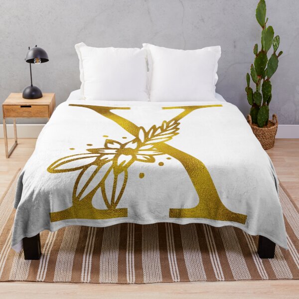 Item preview, Gold Floral Monogram X designed and sold by Amy Olsen.