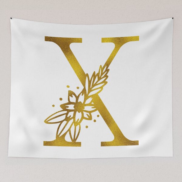 Item preview, Gold Floral Monogram X designed and sold by Amy Olsen.