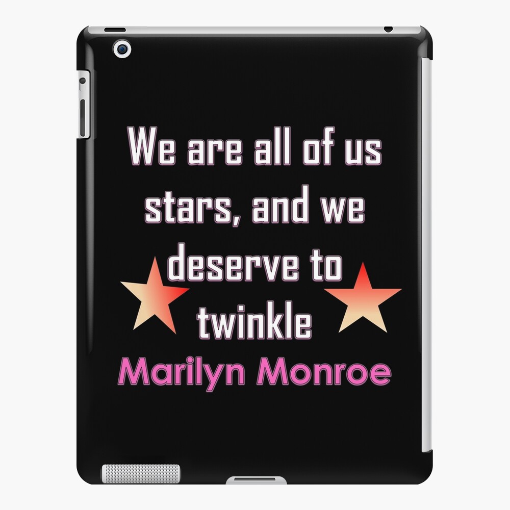 Quote=Marilyn Monroe favorite saying iPad Case & Skin
