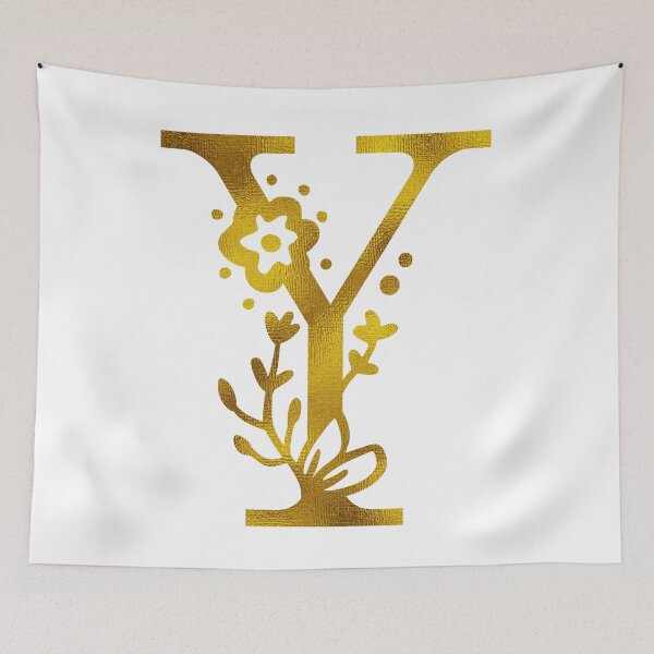 Item preview, Gold Floral Monogram Y designed and sold by Amy Olsen.