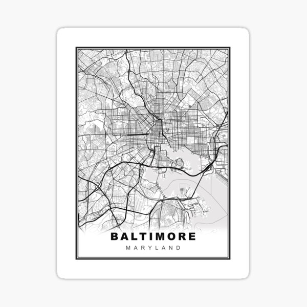 Item preview, Baltimore Map designed and sold by Tamas Das.