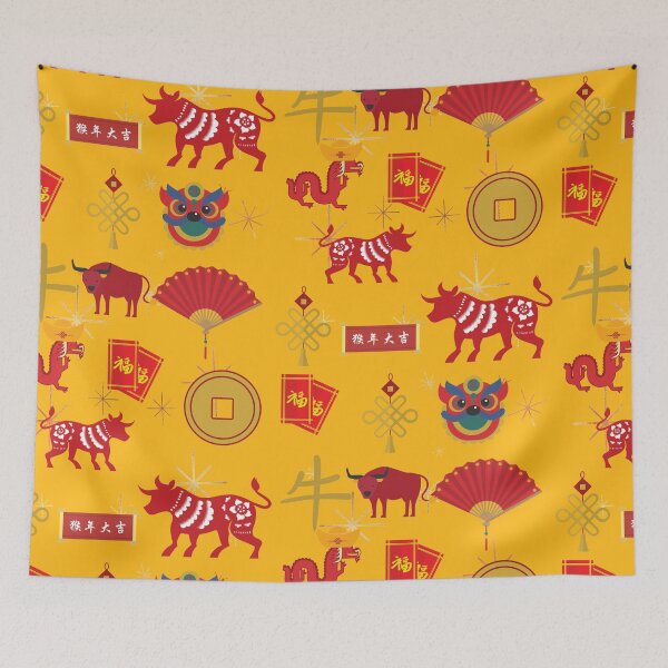 Item preview, 2021 CNY chinese new year pattern / ox designed and sold by SpicyCherrys.