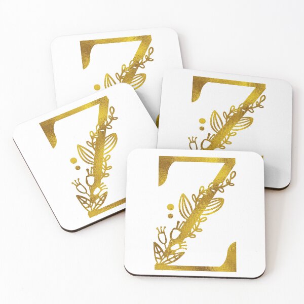 Item preview, Gold Floral Monogram Z designed and sold by Amy Olsen.