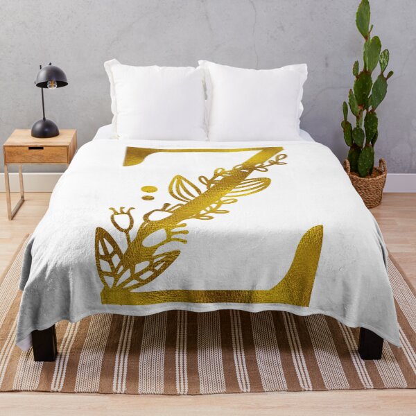 Item preview, Gold Floral Monogram Z designed and sold by Amy Olsen.