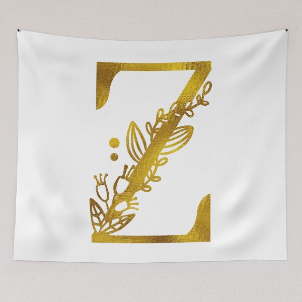 Item preview, Gold Floral Monogram Z designed and sold by Amy Olsen.