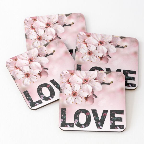 Item preview, LOVE Romantic pink flowers designed and sold by kammouri.