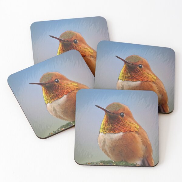 Item preview, Rufous Hummingbird Jeweled Feathers designed and sold by Heathermarie321.