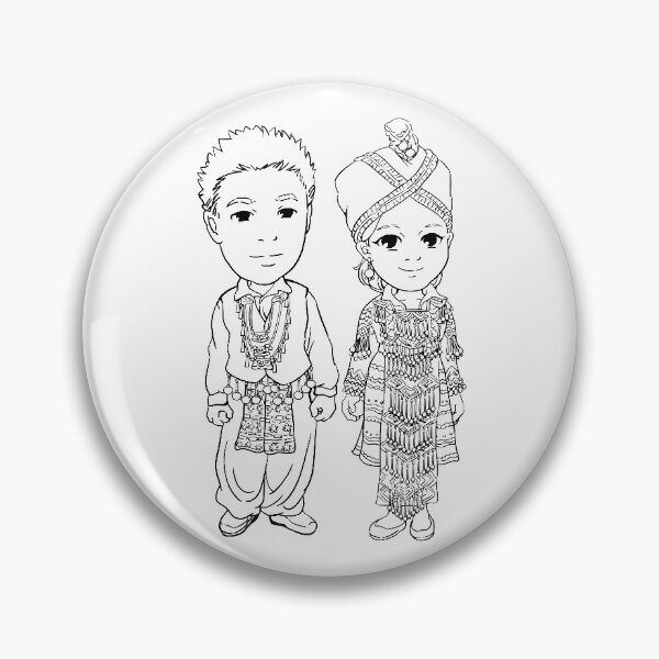 Item preview, Hmong Men Hmong Women Traditional Couple designed and sold by HmongDesignsByM.