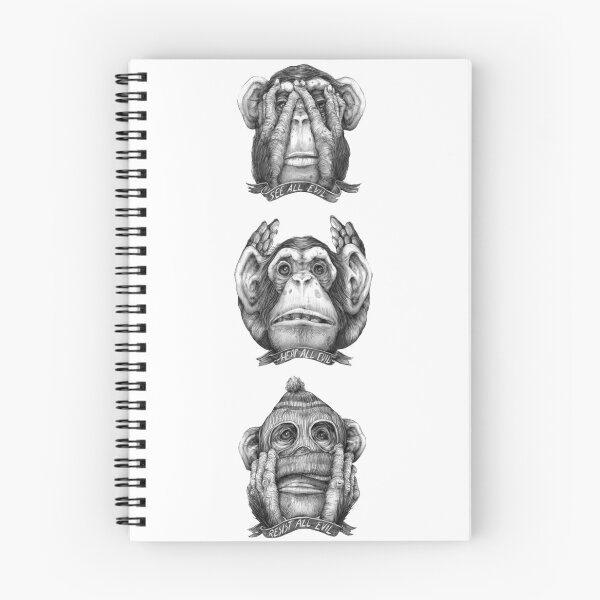 Item preview, 3 Wise Evil Monkey designed and sold by Cat2D.