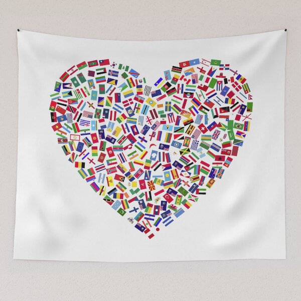 Item preview, Heart of Flags designed and sold by collegeplace.
