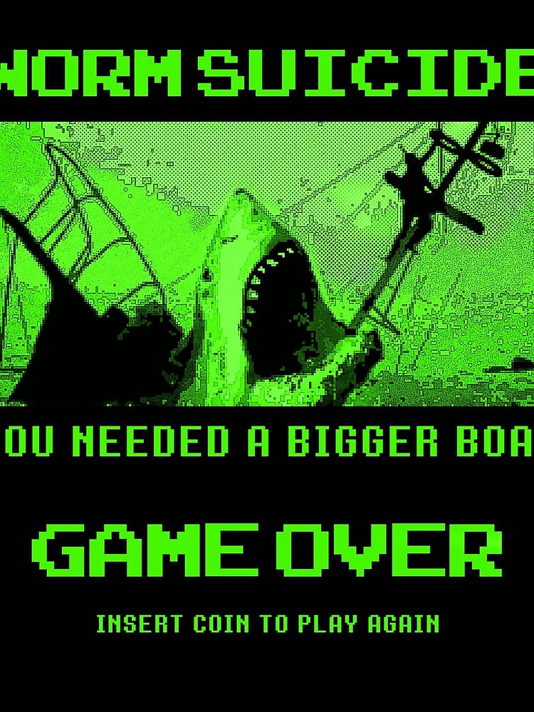Thumbnail 3 of 3, Scarf, Shark 8bit series designed and sold by wormsuicide.