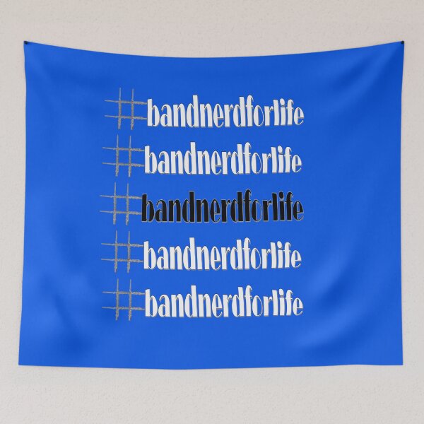 Item preview, #bandnerdforlife with black center and flute hashtag designed and sold by AliCatOriginals.