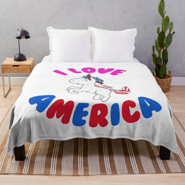 Item preview, I Love America - Cute Valentine´s Americorn Patriotic design designed and sold by LordAudes.