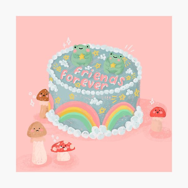 Item preview, Frog Cake With Mushrooms! designed and sold by cccelestiaaa.