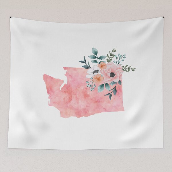 Item preview, Washington Pink Floral Watercolor - WA designed and sold by randrgiftshop.