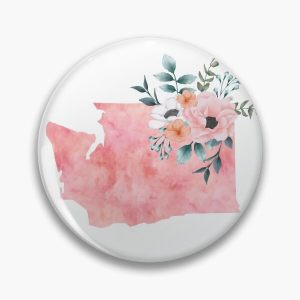 Item preview, Washington Pink Floral Watercolor - WA designed and sold by randrgiftshop.