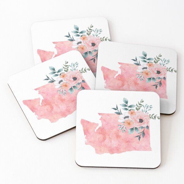 Item preview, Washington Pink Floral Watercolor - WA designed and sold by randrgiftshop.