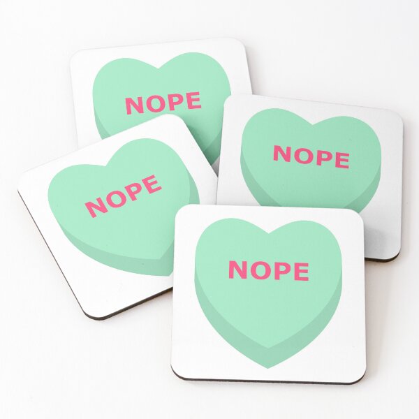 Item preview, Nope Anti-Valentine Conversation Heart designed and sold by marieofroumania.