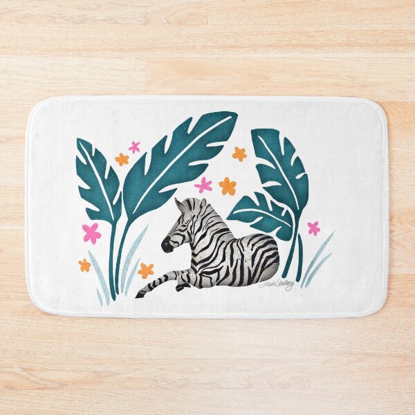Item preview, Zebra in the Jungle pink & orange Flowers by Linda Sholberg designed and sold by Linda Sholberg.