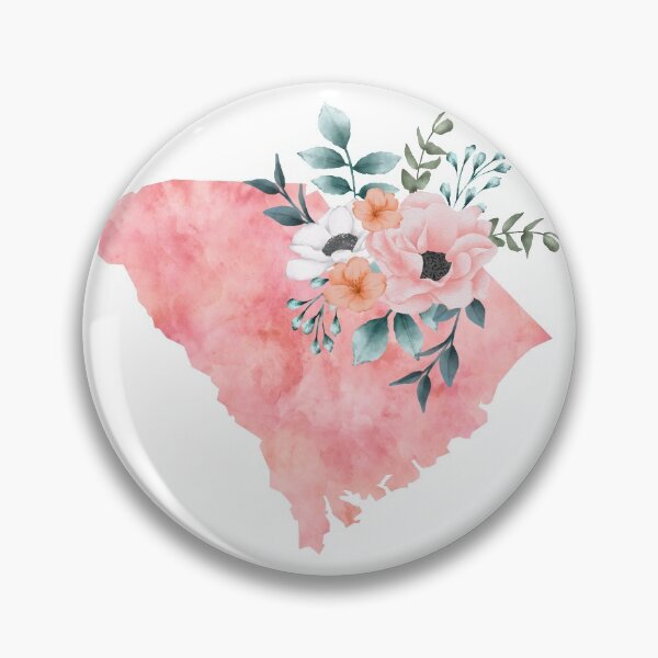 Item preview, South Carolina Pink Floral Watercolor - SC designed and sold by randrgiftshop.