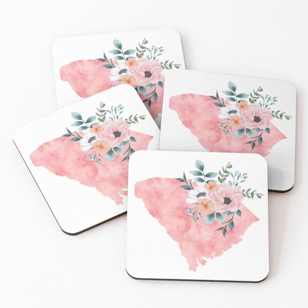 Item preview, South Carolina Pink Floral Watercolor - SC designed and sold by randrgiftshop.