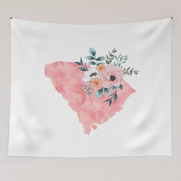 Item preview, South Carolina Pink Floral Watercolor - SC designed and sold by randrgiftshop.