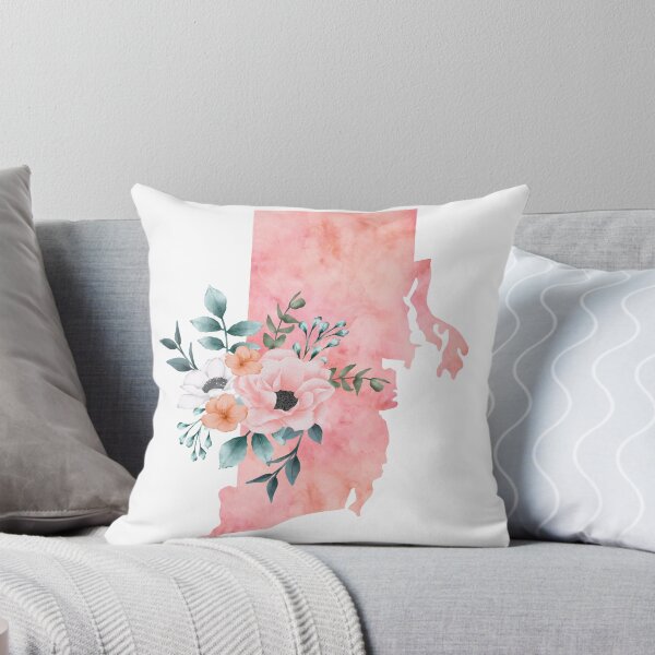 Item preview, Rhode Island Pink Floral Watercolor - RI designed and sold by randrgiftshop.