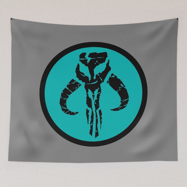Item preview, Mando Mudhorn Sticker Light Blue designed and sold by PaulyPaulyPauly.
