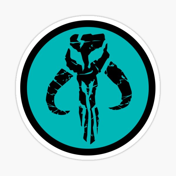 Mando Mudhorn Sticker Light Blue Sticker