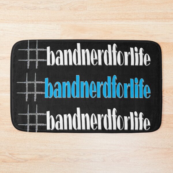 Item preview, #bandnerdforlife with blue center and flute hashtag designed and sold by AliCatOriginals.