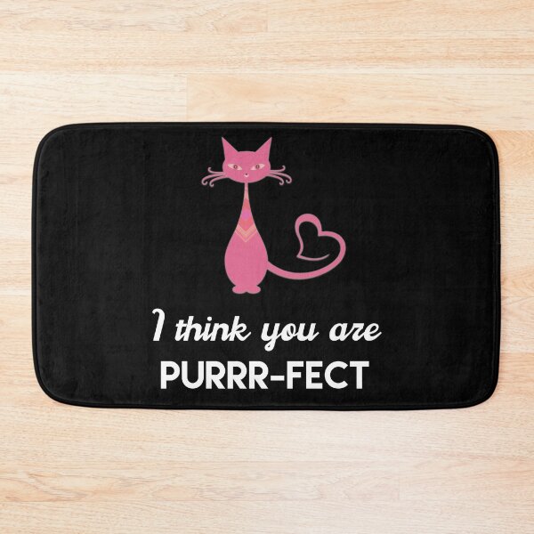 Item preview, You are purrrfect, cat valentine, cat love, pink cat with heart tail designed and sold by doctors-apparel.