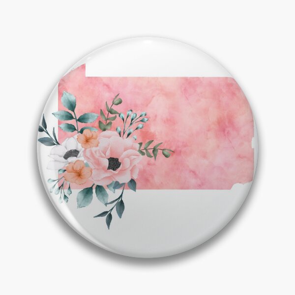 Item preview, Pennsylvania Pink Floral Watercolor - PA designed and sold by randrgiftshop.