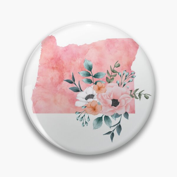 Item preview, Oregon Pink Floral Watercolor - OR designed and sold by randrgiftshop.