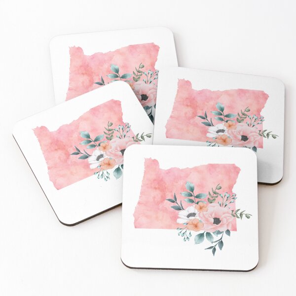Item preview, Oregon Pink Floral Watercolor - OR designed and sold by randrgiftshop.